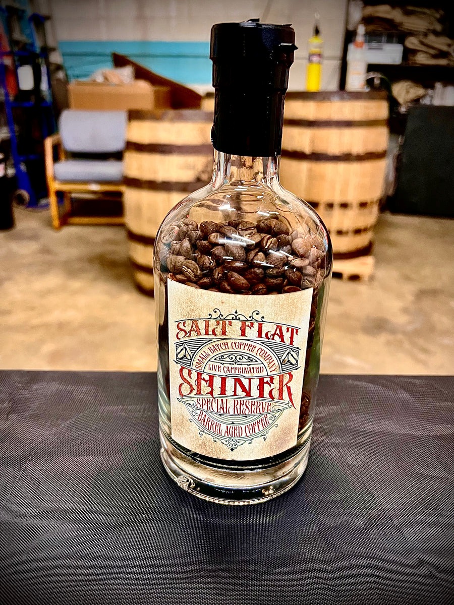 Salt Flat Shiner cask coffee bottle